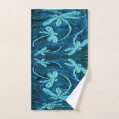 Dragonfly Dance Blue Tango Towel Set (Serviette à main)