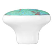 Dragonfly Dance Ceramic Knob. Keramische Knop (Zijkant)