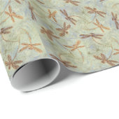 Dragonfly Dance Gold Cadeaupapier (Rol Hoek)