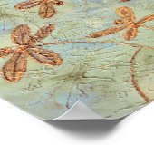 Dragonfly Dance Gold Poster (Hoek)