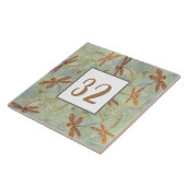 Dragonfly Dance Gold Tile Number Tegeltje (Zijkant)