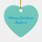 Dragonfly Dance Heart kerstversiering Aangepast Keramisch Ornament (Achterkant)