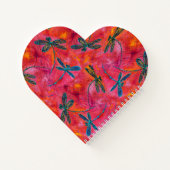 Dragonfly Dance Hot Fuchsia Carnet en forme de coe (Dos)