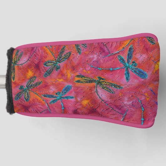 Dragonfly Dance Hot Fuchsia Golfheadcover (Voorkant)