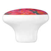 Dragonfly Dance Hot Fuchsia Keramische Knop (Zijkant)