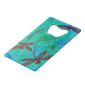 Dragonfly Dance Kredietkaart Flessenopener (Voorkant Gekanteld)