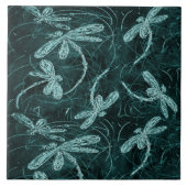 Dragonfly Dance Midnight Blue Tegeltje (Voorkant)