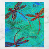 Dragonfly Dance Vin Étiquette (Étiquettes simples)