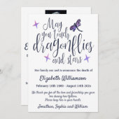 Dragonfly Death Faire-part Funeral Arrangement (Devant / Derrière)