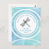 Dragonfly Denking of You Briefkaart (Voorkant / Achterkant)