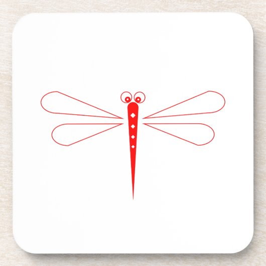 Dragonfly - dessous de verre en plastique dur - en (Devant)