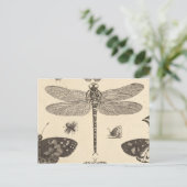 Dragonfly ( detail )  kunst briefkaart (Staand voorkant)