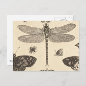 Dragonfly ( detail )  kunst briefkaart (Voorkant / Achterkant)