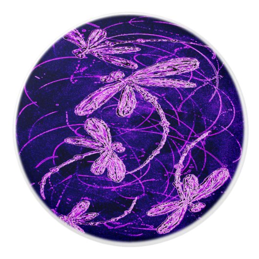 Dragonfly Disco Keramische Knop (Voorkant)