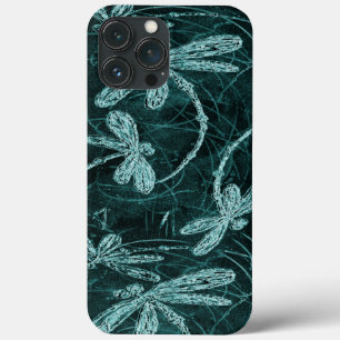 Dragonfly Disco Midnight Blue iPhone 13 Pro Max Hoesje