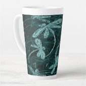 Dragonfly Disco Midnight Blue Latte Mok (Linkerhoek)