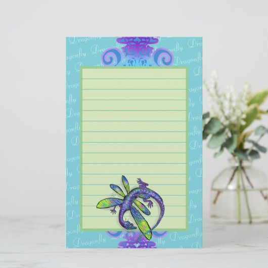 Dragonfly Dragon Briefpapier (Staand voorkant)