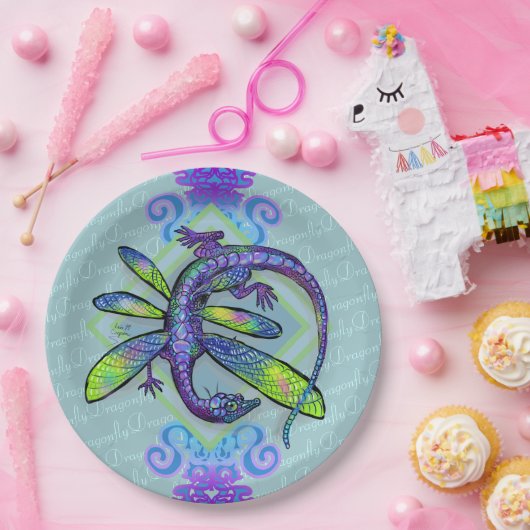 Dragonfly Dragon Papieren Bordje (Feest)