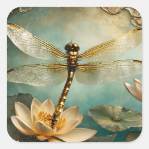 Dragonfly Dream Vierkante Sticker