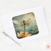 Dragonfly Dream Vierkante Sticker (Envelop)