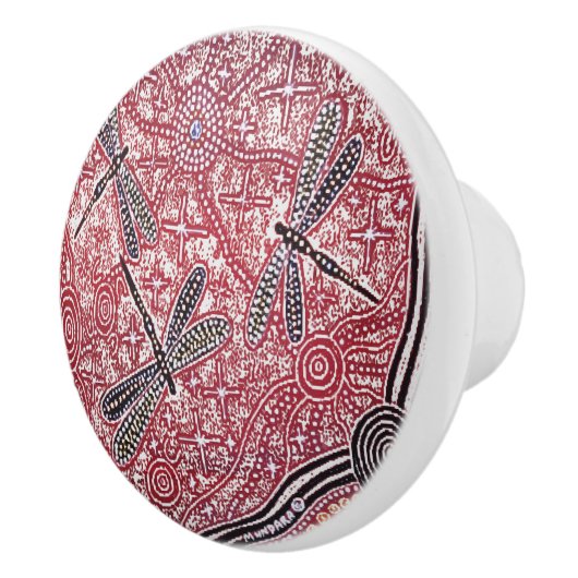 Dragonfly Dreaming Keramische knop (Rechts)