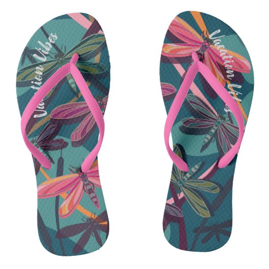Dragonfly Dreams aangepaste Teenslippers (Voetbed)