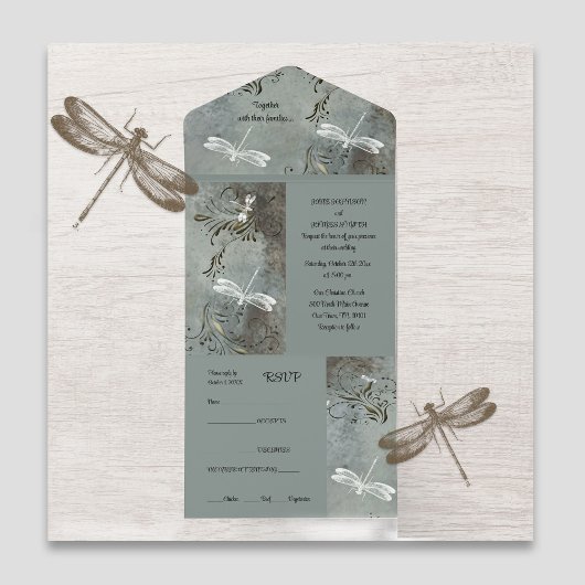 Dragonfly Dreams All in One Faire-part de mariage