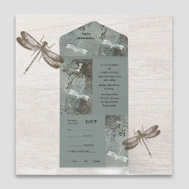 Dragonfly Dreams Alles in een bruiloft uitnodiging