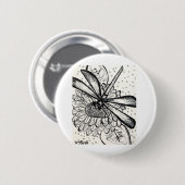 Dragonfly Dreams Ronde Button 5,7 Cm (Voorkant /achterkant)