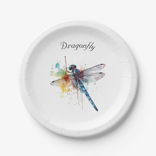 Dragonfly Dreamscape, aangepast Papieren Bordje (Voorkant)