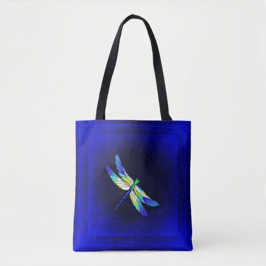 Dragonfly Electric Blue - Personaliseren met een n Tote Bag (Voorkant)