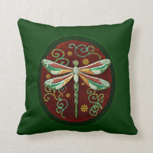 Dragonfly Elegant Jeweled 2 Folk Art Kussen