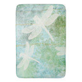 Dragonfly en bloem badmat (Voorkant Verticaal)