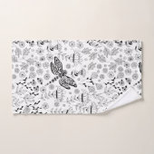 Dragonfly en bloemen bad handdoek (Handdoek)