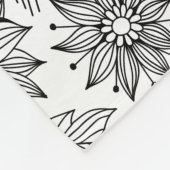 Dragonfly en bloemen fleece deken (Hoek)