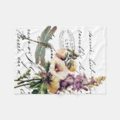 Dragonfly en bloemen fleece deken (Voorkant (Horizontaal))