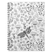 Dragonfly en bloemen notitieboek (Voorkant)