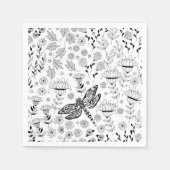 Dragonfly en bloemen servet (Voorkant)