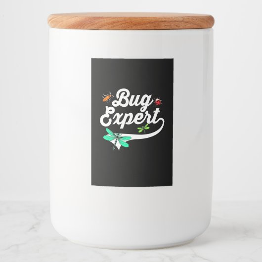 Dragonfly en boegexpert voedselcontainer etiket (Voorkant)