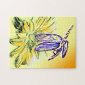 Dragonfly en daisy puzzle legpuzzel (Horizontaal)