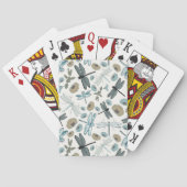 Dragonfly en Floral Pattern Pokerkaarten (Achterkant)