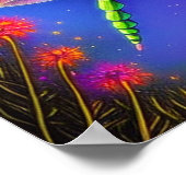 Dragonfly en maan poster (Hoek)