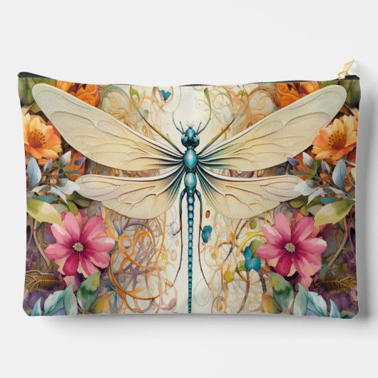 Dragonfly en wilde bloemen etui (Achterkant)