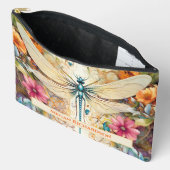 Dragonfly en wilde bloemen met naam etui (Open)