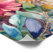 Dragonfly en wilde bloemen poster (Hoek)