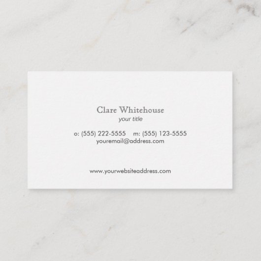 Dragonfly Etching Chalkboard Kijk zwart Visitekaartje (Achterkant)