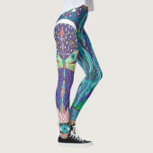 Dragonfly Evil Eye Pond Lotus Willow Tree Leggings (Rechts)