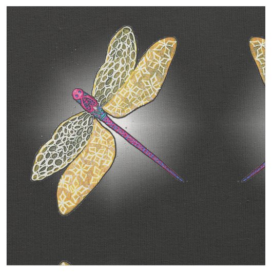 Dragonfly Fabric Stof (Close Up)