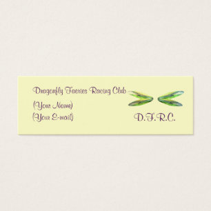 Dragonfly Faeries Racing Club Profielkaart Mini Visitekaartjes
