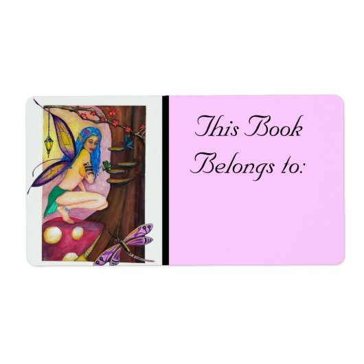 Dragonfly Fairy Book Label (Voorkant)